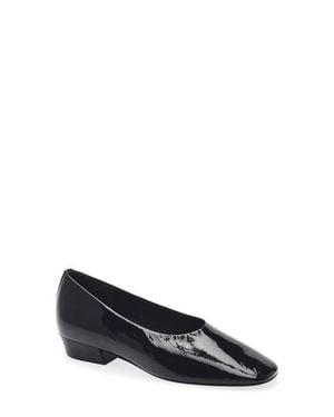 Rag & Bone Poppi Heeled Ballet Leather Pump - Black