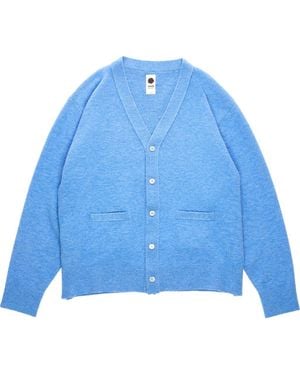 vowels Alpaca Blend Cardigan - Blue