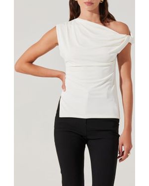 Astr Aphra One-Shoulder Top - White