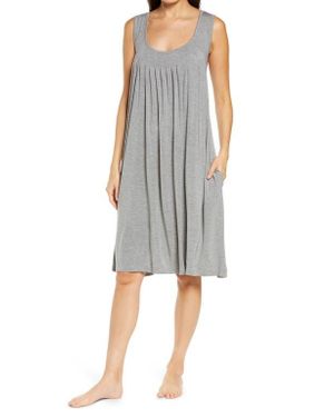 Papinelle Caty Soft Pleat Nightgown - Gray