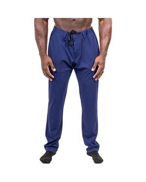 Maceoo Marthyr Tapered Leg Drawstring Pants - Blue