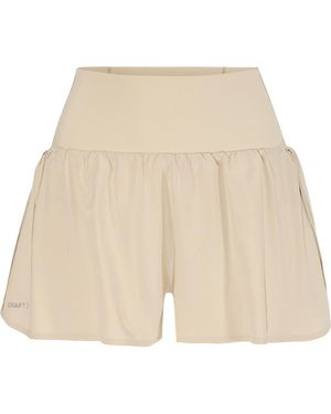 C.r.a.f.t Hypervent Pleated Wide Shorts - Natural