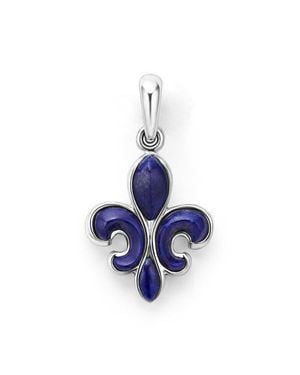 Lagos Anthem Sterling Lapis Lazuli Fleur-De-Lis Amulet - Blue