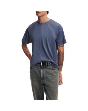 Rag & Bone Jacob Boxy Cotton T-Shirt - Blue