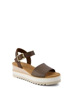TOMS Diana Platform Wedge Sandal - Brown