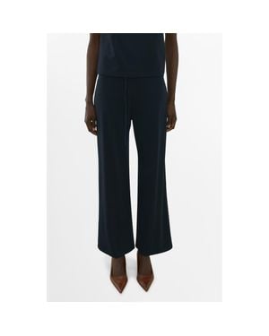 Mango Straight Leg Knit Pants - Black