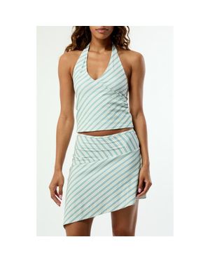 PacSun Camilla Knit Halter Neck Top - Blue