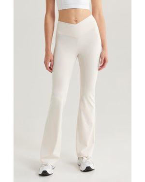PacSun Crossover Flare Leg Yoga Pants - White