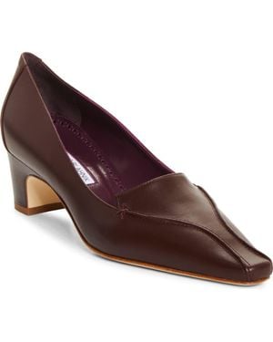 Manolo Blahnik Cleofelo Loafer Pump - Red