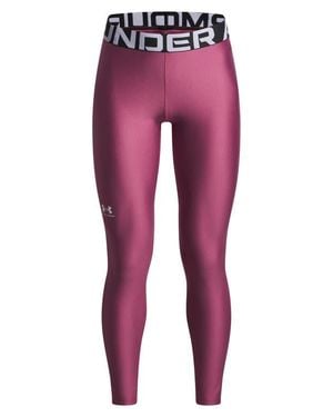 Under Armour Kids' Heatgear Logo Jacquard Waistband Leggings - Red