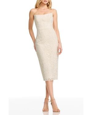 strapless open back dress Ivonne Lace Trim V-Neck Maxi Dress Butter main image 0