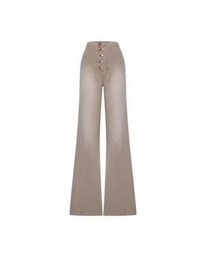 Pcfg Pure Cotton Regular Fit Flare Denim Pant - Gray