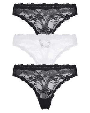 Honeydew Intimates Maria 3-Pack Thongs - Black