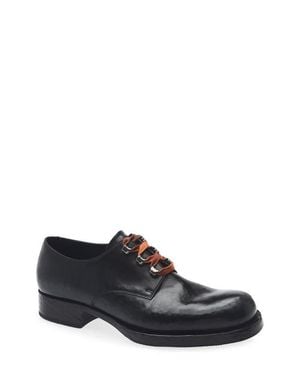 Prada Vitello Hammer 2 Plain Toe Derby - Black