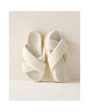 Haven Well Within Resti Criss-Cross Terry Slippers - Natural