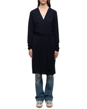 Zadig & Voltaire Daffyz Crystal Cashmere Cardigan - Blue