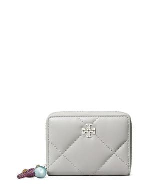 Tory Burch Small Kira Diamond Quilt Wallet - White
