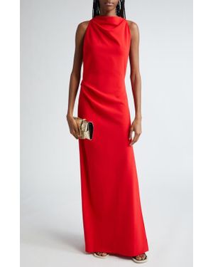 Proenza Schouler Faye Draped Backless Gown - Red