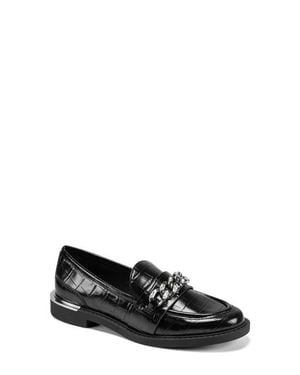 DKNY Ryleigh Chain Embossed Loafer - Black