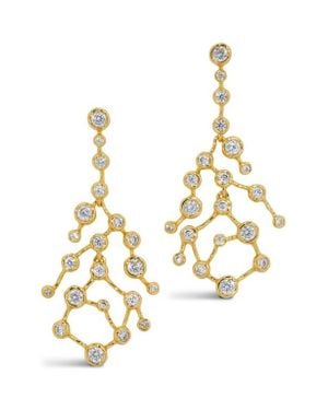 Alexis Asterales Celestial Cubic Zirconia Drop Earrings - Metallic