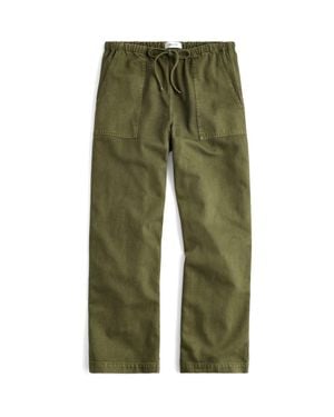 Madewell Pull-On Barrel Leg Airy Denim Utility Pants - Green