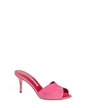 Manolo Blahnik Horamu Open Toe Sandal - Pink