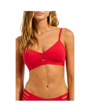 Seafolly Collective Hybrid Bikini Top - Red
