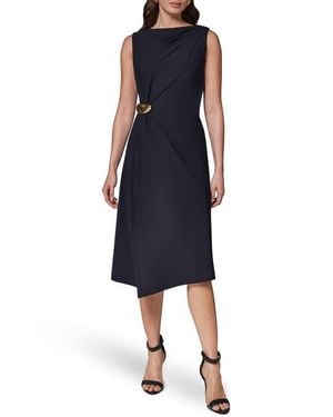 Donna Karan Hardware Waist Midi Dress - Blue