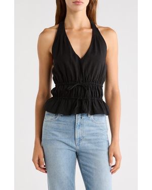 PAIGE Alysha Halter Top - Black