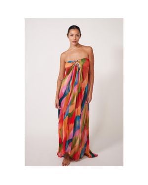 villa fresca Gaia Dress Cover-Up Dress - Red