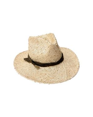 Binata Millinery Luna Knotted Sisal Fedora Hat - Natural