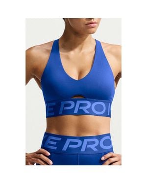Nike Dri-Fit Cutout Racerback Sports Bra - Blue