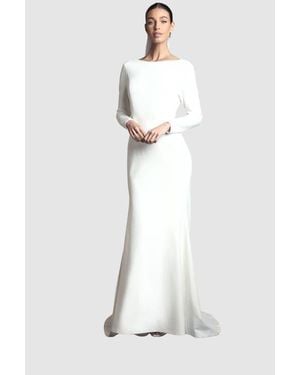 Coast Slash Neck Maxi Dress - White