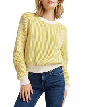 Splendid Ashlyn Rib Cotton Sweater - Yellow
