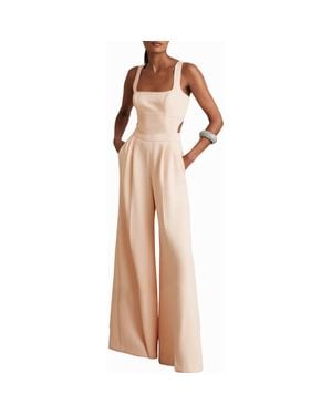 Reiss Dion Sleeveless Wide Leg Jumpsuit - Brown