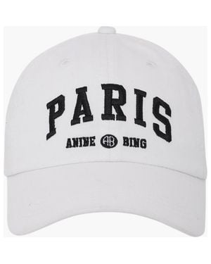 Anine Bing Jeremy Paris College Baseball Cap - White