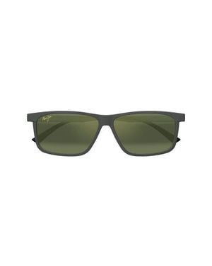 Maui Jim Pulama 53Mm Polarizedplus2 Rectangular Sunglasses - Green