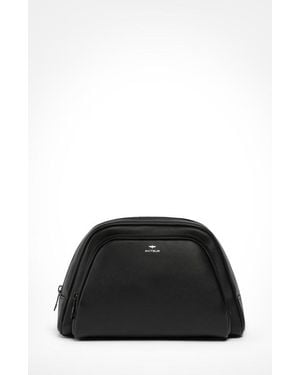 Aviteur Necessaire Calfskin Zipped Toiletry Bag - Black