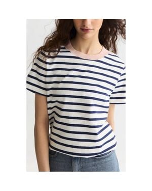 Scotch & Soda Breton Stripe T-Shirt - Blue