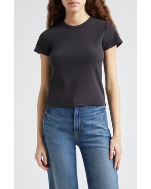 Marine Layer Lexi Sun-In Rib Crewneck T-Shirt - Black