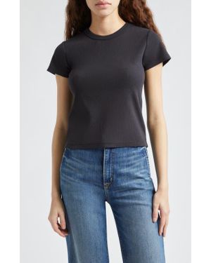Marine Layer Lexi Sun-In Rib Crewneck T-Shirt - Black