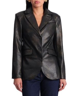 Bagatelle Faux Leather Blazer - Black