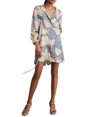 Reiss Megan Long Sleeve Minidress - Blue
