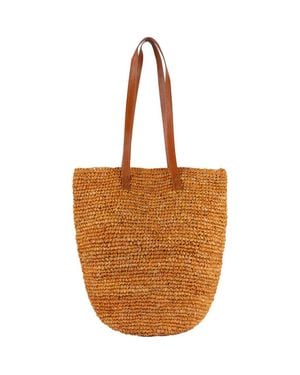 Jelavu Hamptons Raffia Tote - Brown