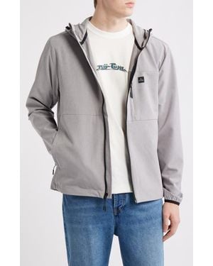 Rip Curl Elite Anti Series Water Repellent Hooded Jacket - Gray