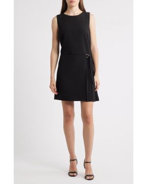 Sam Edelman Side Pleat Sheath Minidress - Black