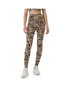 Grey Lab Animal Print High Waist Leggings - Multicolor