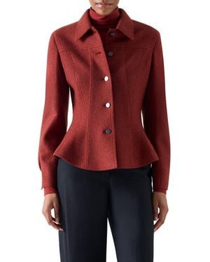 Akris Punto Flared Boiled Wool Jacket