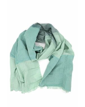 Fair Anita Woven Ocean Block Scarf - Green