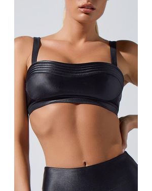 Heroine Sport Celine Metallic Sports Bra - Black